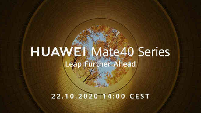 Chính thức: Huawei Mate 40 sẽ ra mắt vào ngày 22/10