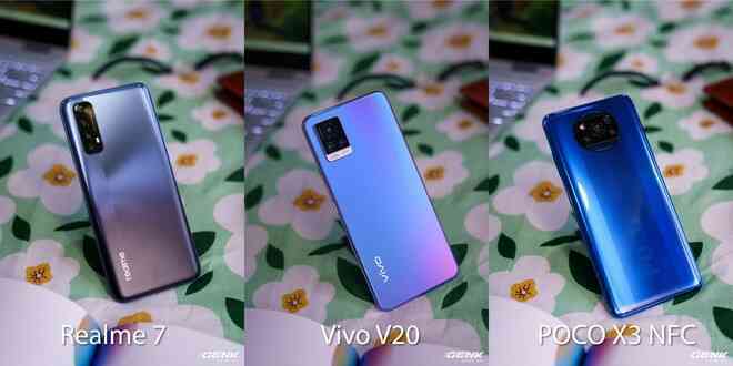 So sánh 3 smartphone tầm trung nổi bật cùng tầm giá: Realme 7 vs Vivo V20 vs POCO X3 NFC