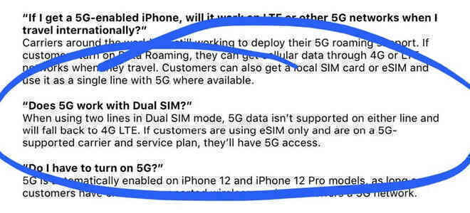 iPhone 12 không dùng được 5G khi lắp 2 SIM