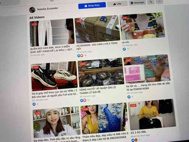 Nhiều fanpage ca sĩ thành kênh livestream bán hàng của người Việt