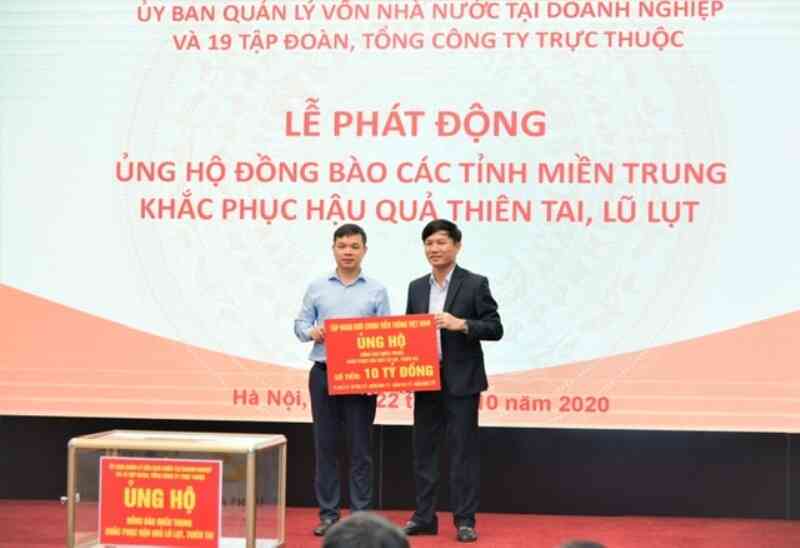 VNPT ủng hộ 10 tỷ đồng để hỗ trợ 5 tỉnh miền Trung khắc phục hậu quả bão lụt