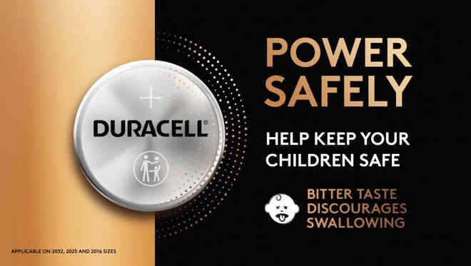 Pin cúc áo của Duracell nay có vị đắng để ngăn trẻ em hiếu kỳ nuốt mất