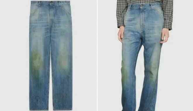Gucci đang bán những chiếc quần jean ố màu và bẩn trông như "mới làm vườn về" với giá lên tới 765 USD