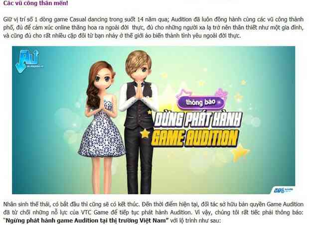 Audition - Tựa game làm nên tên tuổi Bảo Thy, ngừng hoạt động sau 14 năm