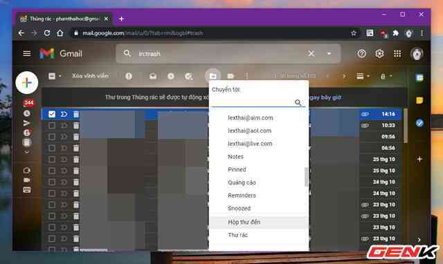 Có thể khôi phục lại email đã xóa trong Gmail hay không? Câu trả lời đơn giản đến bất ngờ - Ảnh 2. Có thể khôi phục lại email đã xóa trong Gmail hay không? Câu trả lời đơn giản đến bất ngờ - Ảnh 2.