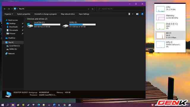 “Độ” Task Manager của Windows 10 thành widget theo dõi trạng thái hệ thống