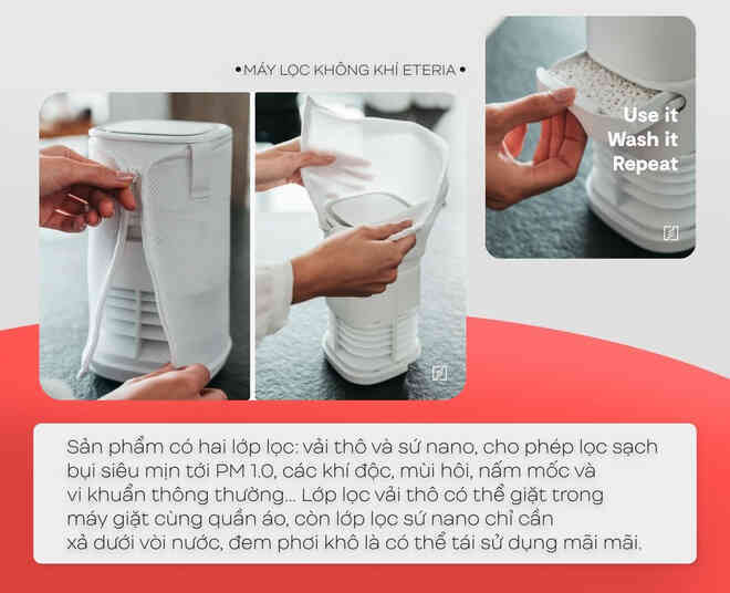 Máy lọc không khí Eteria: Siêu thân thiện môi trường, lõi lọc dùng mãi không cần thay thế, thiết kế siêu đẹp, nhiều tính năng hay, giá chỉ từ 4 triệu - Ảnh 3.