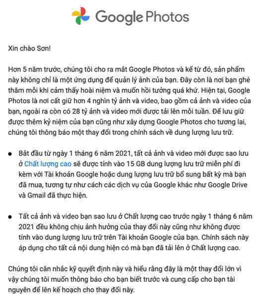 Google Photos sẽ ngừng lưu trữ ảnh miễn phí từ giữa năm 2021 hình ảnh 1 Google Photos se ngung luu tru anh mien phi tu giua nam 2021 hinh anh 1