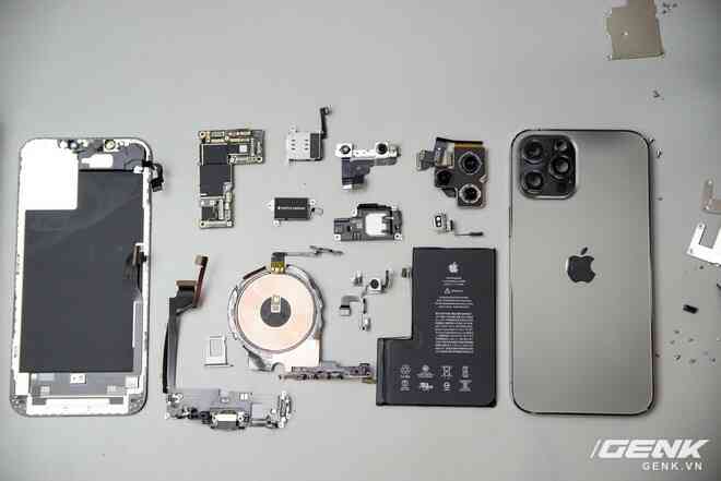 Mổ bụng iPhone 12 Pro Max tại Việt Nam: pin chữ L dung lượng 3.687mAh, camera sau vừa to vừa dài - Ảnh 15. Mổ bụng iPhone 12 Pro Max tại Việt Nam: pin chữ L dung lượng 3.687mAh, camera sau vừa to vừa dài - Ảnh 15.