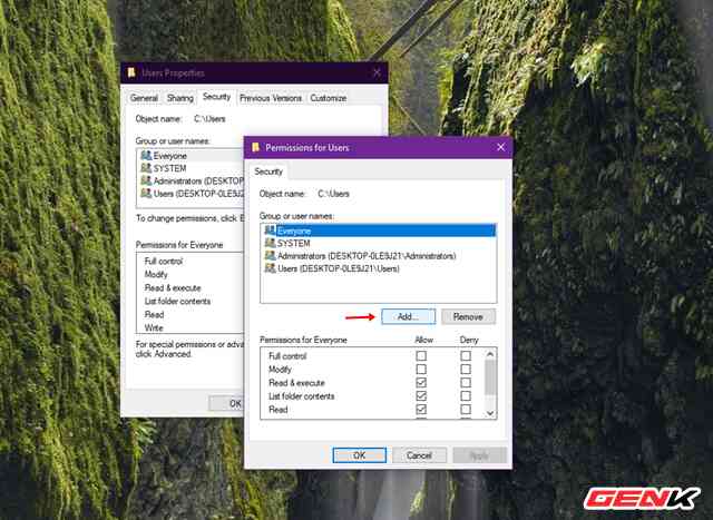 Sửa lỗi “Permission to access this folder” khi truy cập vào thư mục trong Windows 10 - Ảnh 4. Sửa lỗi “Permission to access this folder” khi truy cập vào thư mục trong Windows 10 - Ảnh 4.