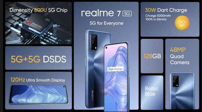 Realme 7 5G ra mắt: Màn hình 120Hz, Dimensity 800U, 4 camera sau, sạc nhanh 30W, giá 8.6 triệu đồng - Ảnh 2. Realme 7 5G ra mắt: Màn hình 120Hz, Dimensity 800U, 4 camera sau, sạc nhanh 30W, giá 8.6 triệu đồng - Ảnh 2.