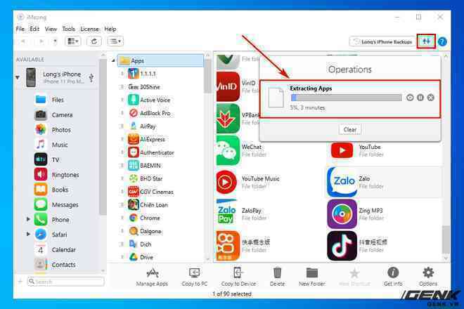Hướng dẫn sao lưu, khôi phục dữ liệu ứng dụng trên iPhone và iPad - Ảnh 16. Hướng dẫn sao lưu, khôi phục dữ liệu ứng dụng trên iPhone và iPad - Ảnh 16.