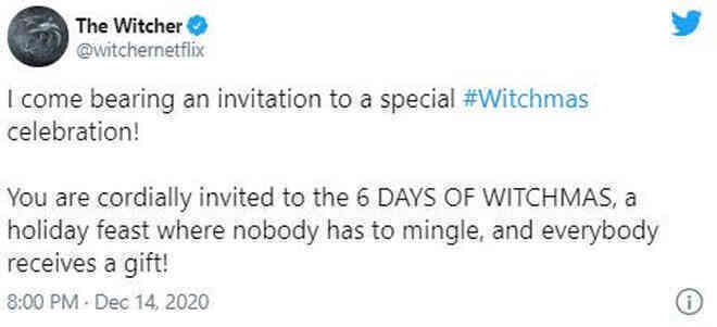 Mừng Giáng sinh, The Witcher tặng quà fan trên Twitter, mang cả Law of Surprise vào chơi cho nó hồi hộp