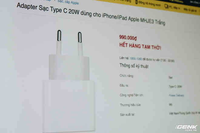 Đánh giá củ sạc Apple 20W đang cháy hàng tại Việt Nam: Giá cao nhưng chẳng có gì đặc biệt - Ảnh 3. Đánh giá củ sạc Apple 20W đang cháy hàng tại Việt Nam: Giá cao nhưng chẳng có gì đặc biệt - Ảnh 3.