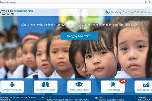 Hà Nội tuyển sinh trực tuyến vào trường mầm non, lớp 1, lớp 6 từ ngày 1/8
