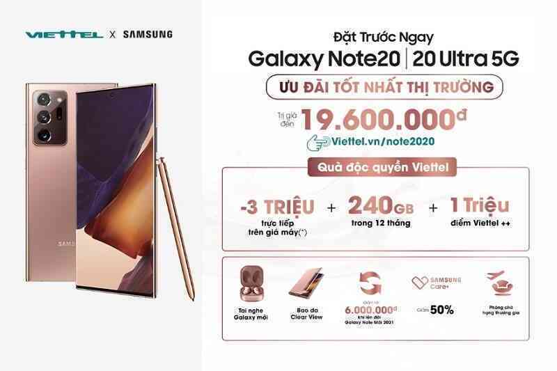 Mua Galaxy Note 20 với gói ưu đãi lên tới 19,6 triệu đồng