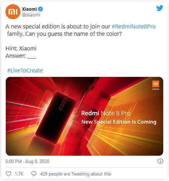 Redmi Note 8 Pro sắp có thêm phiên bản đặc biệt