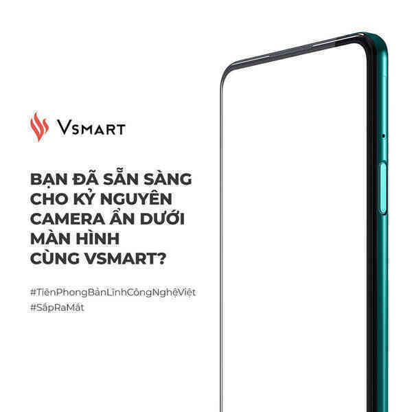 Vsmart hé lộ smartphone với camera ẩn dưới màn hình