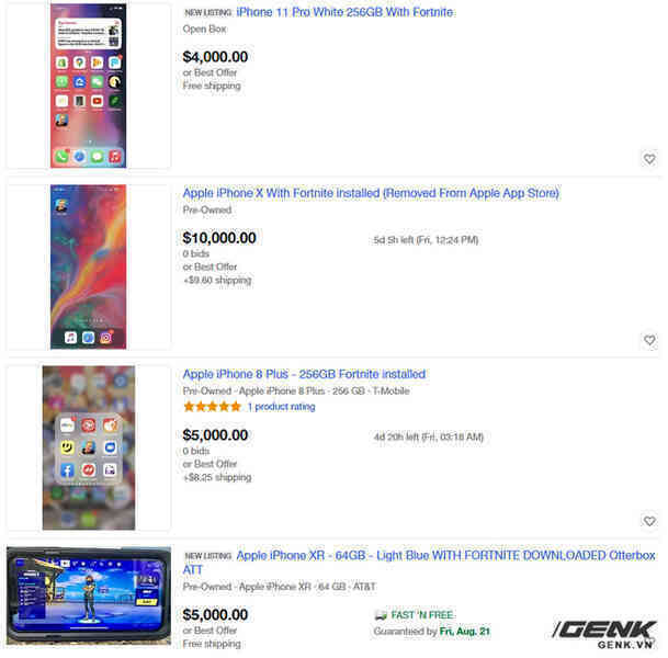 iPhone, iPad cài sẵn Fortnite được rao bán với giá lên tới hàng trăm triệu đồng - Ảnh 2. iPhone, iPad cài sẵn Fortnite được rao bán với giá lên tới hàng trăm triệu đồng - Ảnh 2.
