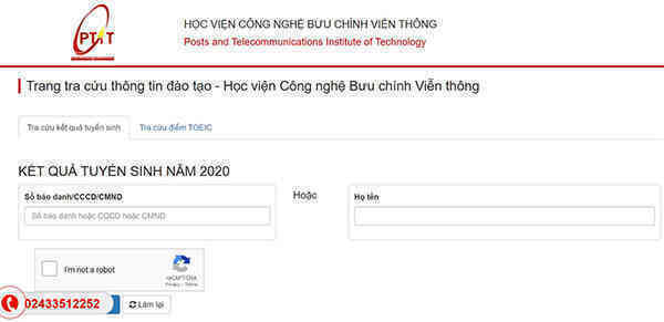 Tra cứu online kết quả xét tuyển theo phương thức kết hợp vào PTIT từ 22/8