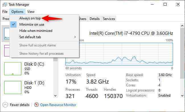 Hướng dẫn theo dõi hiệu suất chạy Windows 10 liên tục bằng cửa sổ nổi