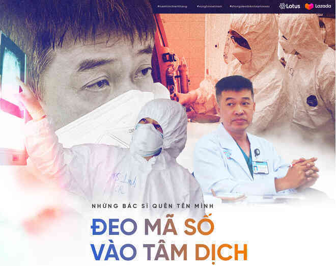 Những bác sĩ quên tên mình đeo mã số vào tâm dịch