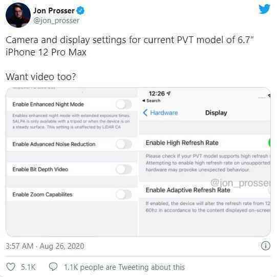 Lộ video iPhone 12 Pro Max có màn hình 120Hz, cảm biến LiDAR