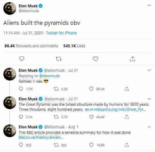 Ai Cập khẳng định kim tự tháp không phải do người ngoài hành tinh xây dựng, nhắn nhủ Elon Musk đừng nên chém gió