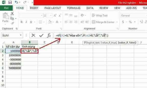 Hướng dẫn sử dụng hàm IF trong Excel