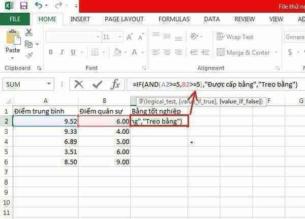 Hướng dẫn sử dụng hàm IF trong Excel