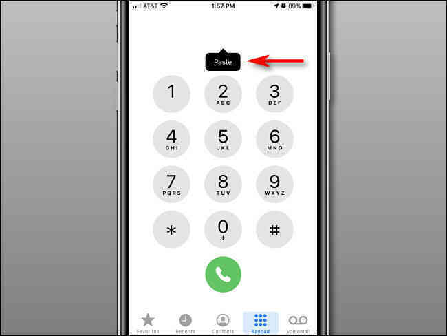 Hướng dẫn 'paste' số điện thoại để gọi trên iPhone