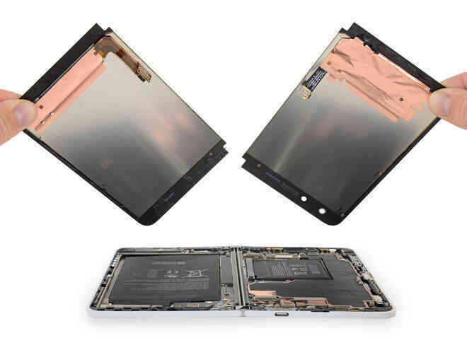 Surface Duo chỉ có hai bộ phận dễ sửa chữa: màn hình và mặt lưng - Ảnh 2. Surface Duo chỉ có hai bộ phận dễ sửa chữa: màn hình và mặt lưng - Ảnh 2.