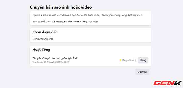 Cách chuyển toàn bộ ảnh từ Facebook sang Google Photos để phòng trường hợp bị khóa tài khoản - Ảnh 11. Cách chuyển toàn bộ ảnh từ Facebook sang Google Photos để phòng trường hợp bị khóa tài khoản - Ảnh 11.