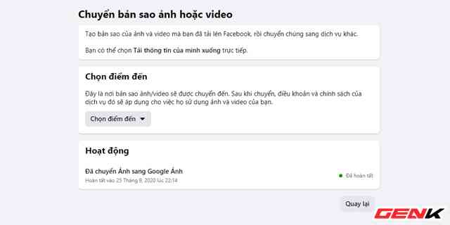 Cách chuyển toàn bộ ảnh từ Facebook sang Google Photos để phòng trường hợp bị khóa tài khoản - Ảnh 12. Cách chuyển toàn bộ ảnh từ Facebook sang Google Photos để phòng trường hợp bị khóa tài khoản - Ảnh 12.