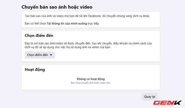Cách chuyển toàn bộ ảnh từ Facebook sang Google Photos để phòng trường hợp bị khóa tài khoản - Ảnh 6. Cách chuyển toàn bộ ảnh từ Facebook sang Google Photos để phòng trường hợp bị khóa tài khoản - Ảnh 6.
