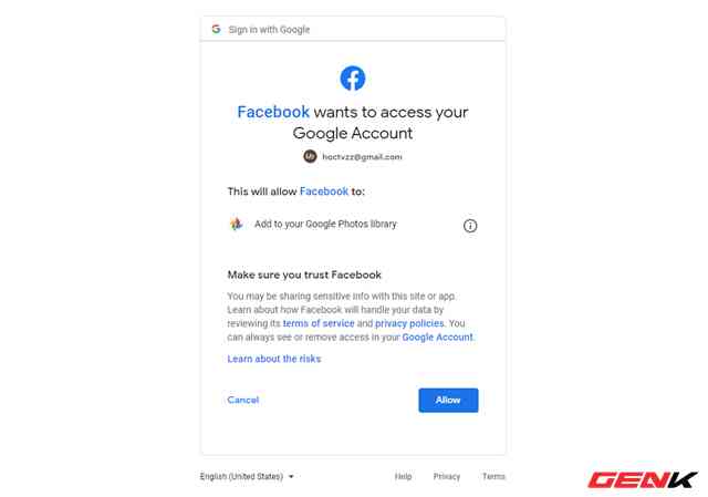 Cách chuyển toàn bộ ảnh từ Facebook sang Google Photos để phòng trường hợp bị khóa tài khoản - Ảnh 9. Cách chuyển toàn bộ ảnh từ Facebook sang Google Photos để phòng trường hợp bị khóa tài khoản - Ảnh 9.