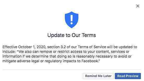 Facebook 'cài' thêm điều khoản để toàn quyền xóa dữ liệu người dùng
