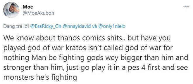 Internet tranh cãi này lửa vì câu hỏi: Thanos tử chiến với Kratos, ai sẽ là người chiến thắng? - Ảnh 4. Internet tranh cãi này lửa vì câu hỏi: Thanos tử chiến với Kratos, ai sẽ là người chiến thắng? - Ảnh 4.
