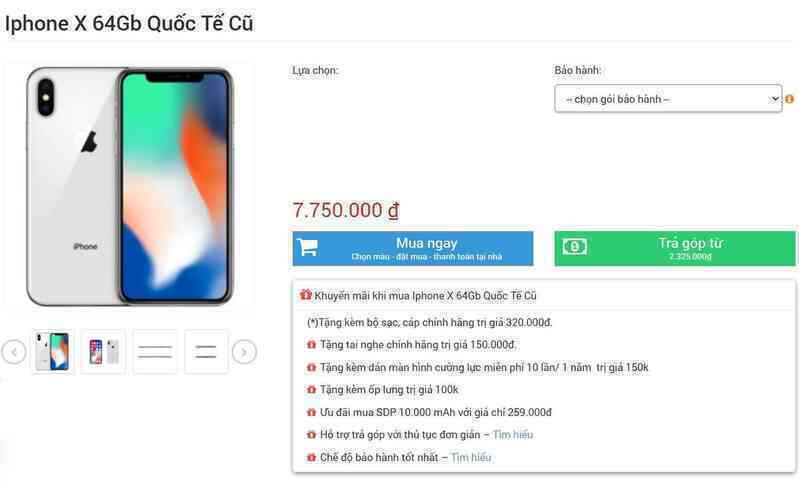 iPhone X hàng bãi giá hơn 7 triệu đồng ồ ạt về Việt Nam dịp cuối năm