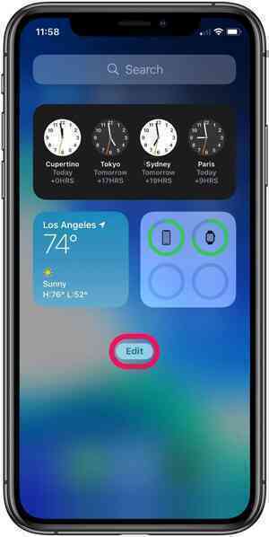 Hướng dẫn thay widget báo dung lượng pin chi tiết trên iOS 14