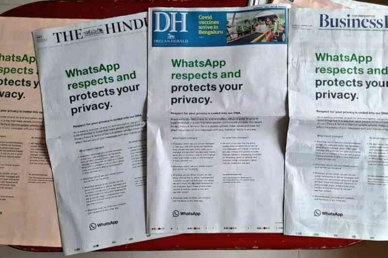 Ấn Độ yêu cầu WhatsApp hủy kế hoạch chia sẻ dữ liệu với Facebook