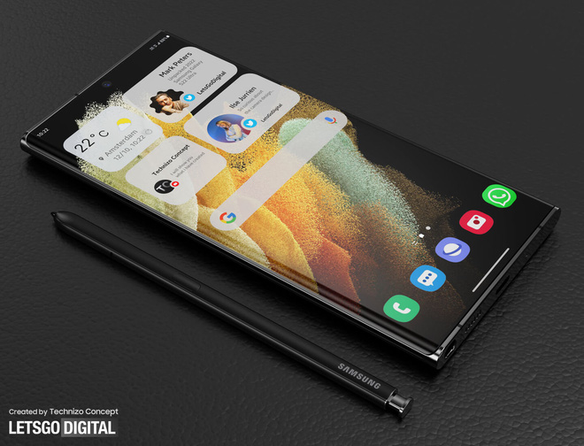 Ảnh thiết kế Galaxy S22 Ultra với bút S Pen: Thế này thì cần gì Galaxy Note - Ảnh 6. Ảnh thiết kế Galaxy S22 Ultra với bút S Pen: Thế này thì cần gì Galaxy Note - Ảnh 6.