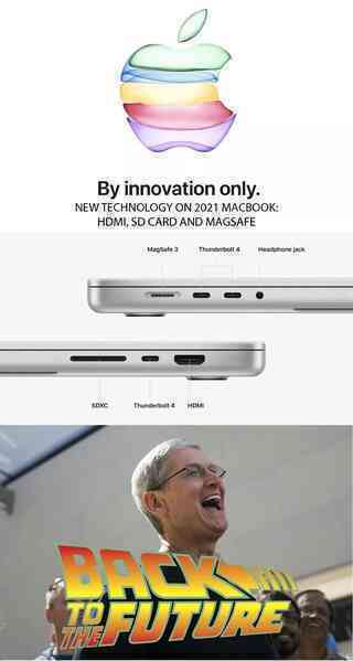 Ảnh chế dân mạng chê cười thiết kế của MacBook Pro 2021