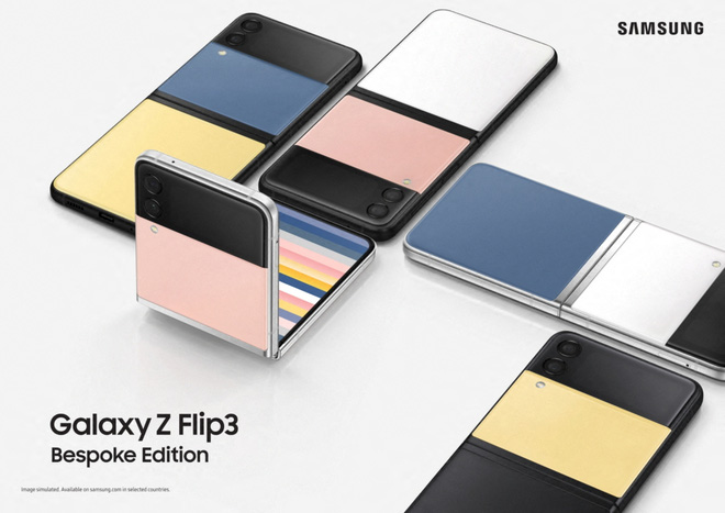 Samsung ra mắt Galaxy Z Flip3 Bespoke Edition: Người dùng được tự ý tuỳ chỉnh màu sắc máy theo sở thích, giá 1099 USD