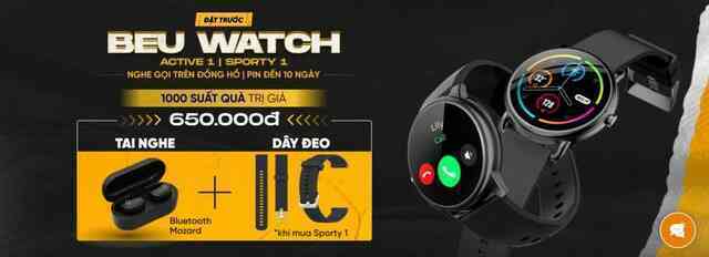 Cơ hội đặt trước smartwatch nghe gọi trực tiếp chỉ hơn 1 triệu đồng tặng kèm tai nghe bluetooth