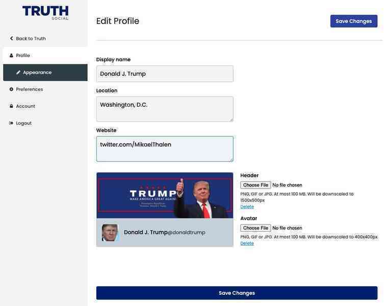Mạng xã hội của ông Trump bị hack ảnh 2 Mang xa hoi cua ong Trump bi hack anh 2