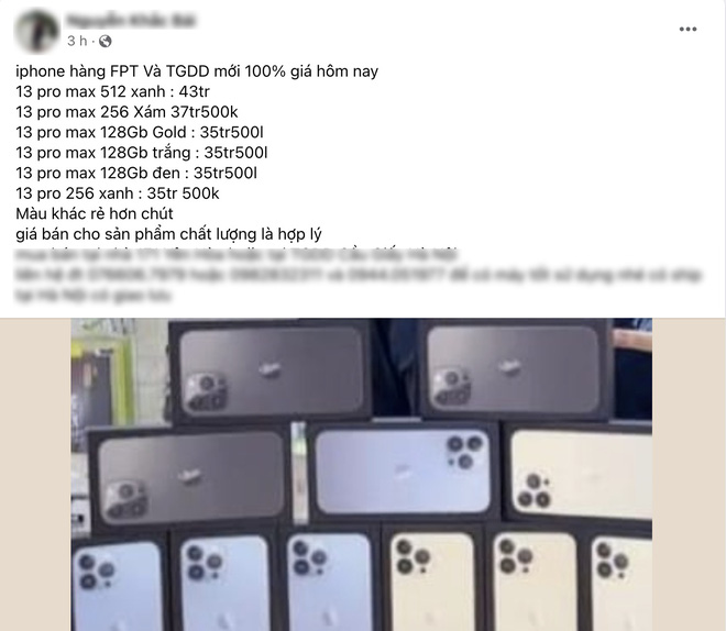 Ngày đầu mở bán iPhone 13: Bản Pro Max 128GB cháy hàng, giá iPhone trên chợ đen bị đẩy lên cao - Ảnh 3. Ngày đầu mở bán iPhone 13: Bản Pro Max 128GB cháy hàng, giá iPhone trên chợ đen bị đẩy lên cao - Ảnh 3.