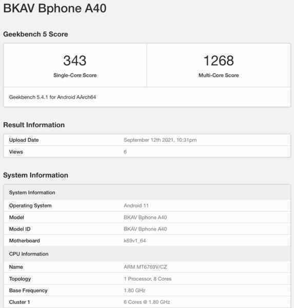 Bphone A40 rò rỉ: Smartphone giá rẻ của BKAV với chip Trung Quốc