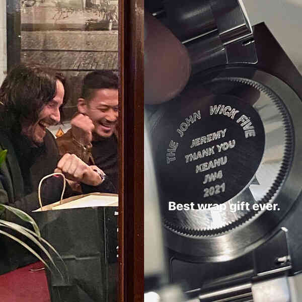 Ăn mừng John Wick 4 đóng máy, Keanu Reeves tặng đội đóng thế mỗi người 1 chiếc đồng hồ Rolex trị giá gần 10.000 USD