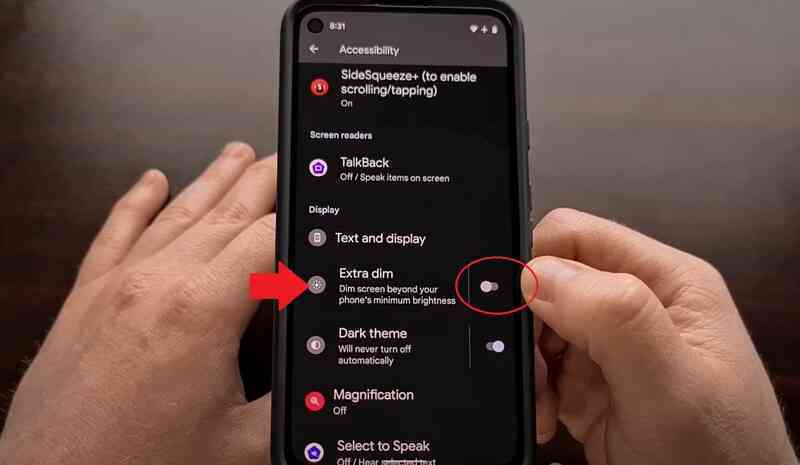 Hướng dẫn giảm độ sáng màn hình 'kịch kim' trên Android 12
